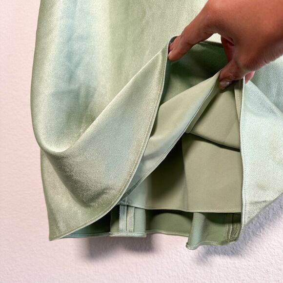 Alice + Olivia Harmony Chain Strap Seafoam Green Drapey Slip Dress NWT Size 8 - Picture 6 of 14